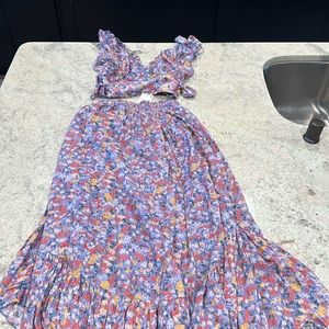 Free People 2 piece top and skirt